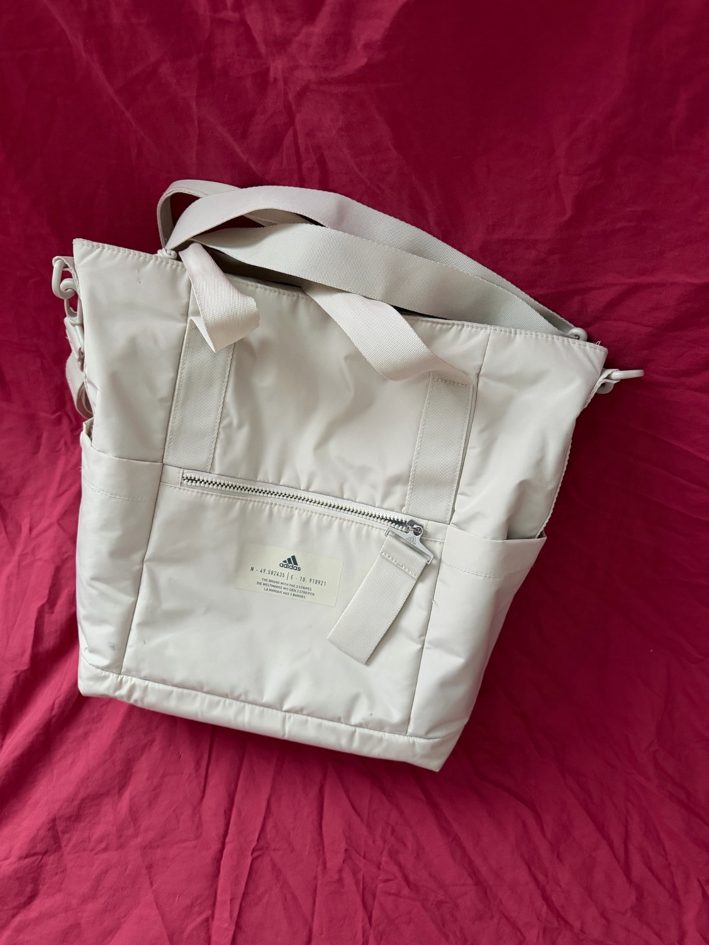 adidas Cream Nylon Crossbody Tote